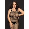 Костюм-сетка со стразами и стринги Candy Girl Angelle, нейлон, черный, 2XL