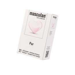 Презервативы Masculan, Pur № 21 утонченные, 18,5 см, 5.3 см, 21 шт.