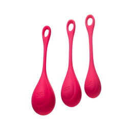 Набор вагинальных шариков Satisfyer YONI Power 1, силикон, красный