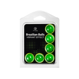 Массажное масло SECRET PLAY BRAZILIAN BALLS, с эффектом вибрации, 6 х 4 гр