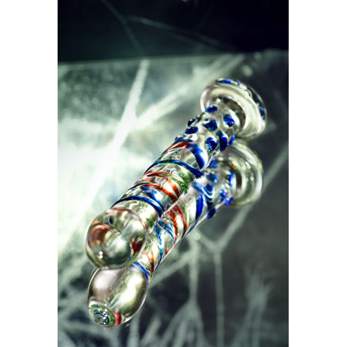 Нереалистичный фаллоимитатор Sexus Glass, стекло, прозрачный, 18 см