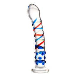 Нереалистичный фаллоимитатор Sexus Glass, стекло, прозрачный, 18 см