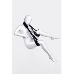 Стропа фиксирующая Anonymo #0703, PU кожа, черный, 145 см