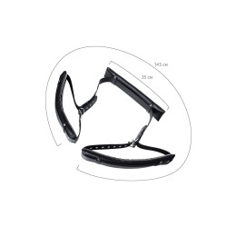 Стропа фиксирующая Anonymo #0703, PU кожа, черный, 145 см