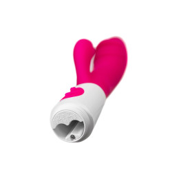 Вибратор с клиторальным стимулятором A-Toys by TOYFA Area, силикон, розовый, 19,5 см