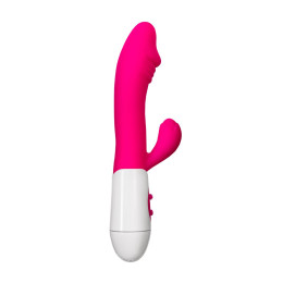 Вибратор с клиторальным стимулятором A-Toys by TOYFA Area, силикон, розовый, 19,5 см
