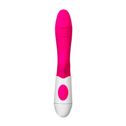 Вибратор с клиторальным стимулятором A-Toys by TOYFA Area, силикон, розовый, 19,5 см