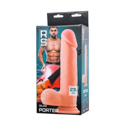 Реалистичный фаллоимитатор RealStick Elite Porter, TPR, телесный, 23,5 см