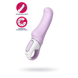 Нереалистичный вибратор Satisfyer Vibes Charming Smile, силикон, фиолетовый, 18,7 см.