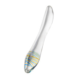 Двусторонний фаллоимитатор Sexus Glass, стекло, прозрачный, 22 см