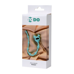 Анальная цепочка ToDo by Toyfa Froggy, силикон, мятный, 27,4 см, Ø 1,4 см