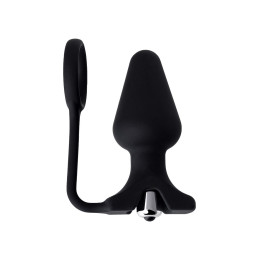 Анальная пробка с кольцом Erotist DISCOVERER, силикон, черный, 9 см, Ø3,7