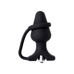 Анальная пробка с кольцом Erotist DISCOVERER, силикон, черный, 9 см, Ø3,7
