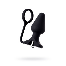 Анальная пробка с кольцом Erotist DISCOVERER, силикон, черный, 9 см, Ø3,7