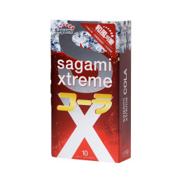 Презервативы Sagami, xtreme, cola, латекс, 19 см, 5,2 см, 10 шт.
