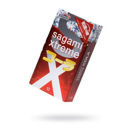 Презервативы Sagami, xtreme, cola, латекс, 19 см, 5,2 см, 10 шт.