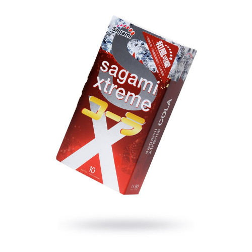 Презервативы Sagami, xtreme, cola, латекс, 19 см, 5,2 см, 10 шт.