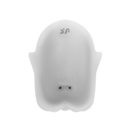 Вакуумный стимулятор клитора с вибрацией Satisfyer Glowing Ghost, светящийся в темноте, белый, 8,4см