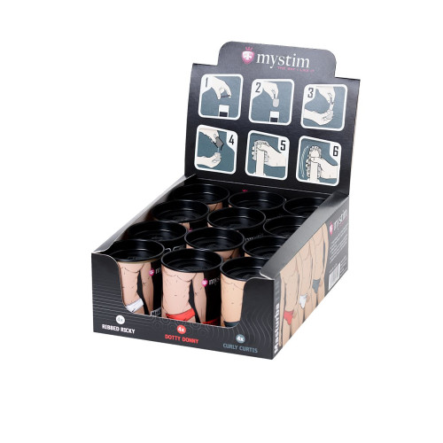 Набор мастурбаторов Mystim MasturbaTIN - BroOnTheGO Set, TPE, белый, 5,5 см