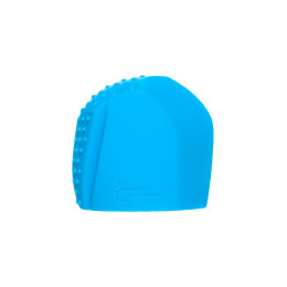 Насадка Magic Wand Genio для массажера Europe, силикон, синяя, 4.1 см