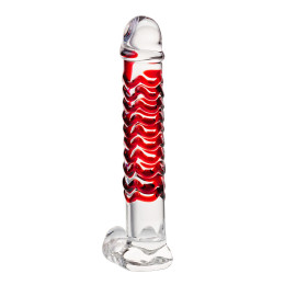 Нереалистичный фаллоимитатор Sexus Glass, стекло, прозрачный, 16 см