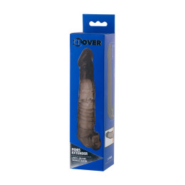 Насадка на пенис XLover by TOYFA, для увеличения размера, TPE, черный, прозрачный, 22.5 см