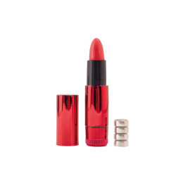 Вибромассажер Black&Red by TOYFA «Помада», силикон, красный, 9 см