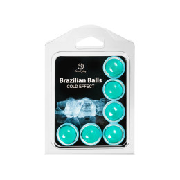 Массажное масло SECRET PLAY BRAZILIAN BALLS, с охлаждающим эффектом, 6 х 4 гр