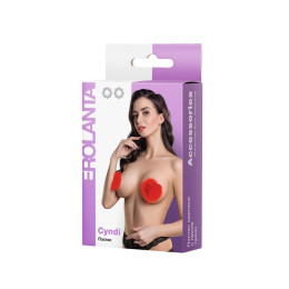 Пэстис Erolanta Cyndi, круглые, с пухом, красный