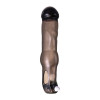 Насадка на пенис с вибрацией XLover by TOYFA, TPE, черный прозрачный, 19,4 см