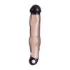 Насадка на пенис с вибрацией XLover by TOYFA, TPE, черный прозрачный, 19,4 см