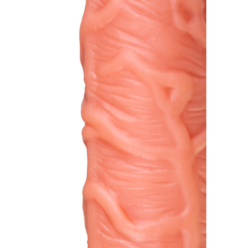 Насадка реалистичная KOKOS PENIS SLEEVE с дополнительной стимуляцией, TPE, телесная, 16.5 см