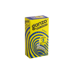 Презервативы Ganzo, classic, классические, латекс, двойная смазка, 18,5 см, 5,2 см, 15 шт.