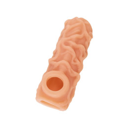 Насадка реалистичная KOKOS NUDE SLEEVE с дополнительной стимуляцией, TPE, телесная, 14 см