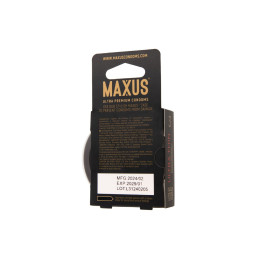 Презервативы Maxus Sensitive, ультратонкие, латекс, пластиковый кейс, 3 шт.