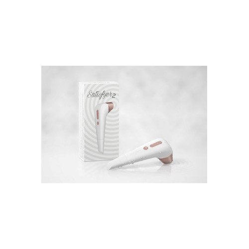Вакуум-волновой бесконтактный стимулятор клитора Satisfyer Number Two, ABS пластик, белый, 17 см