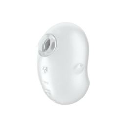 Вакуум-волновой стимулятор клитора с вибрацией Satisfyer Cutie Ghost, силикон, белый, 9,1 см