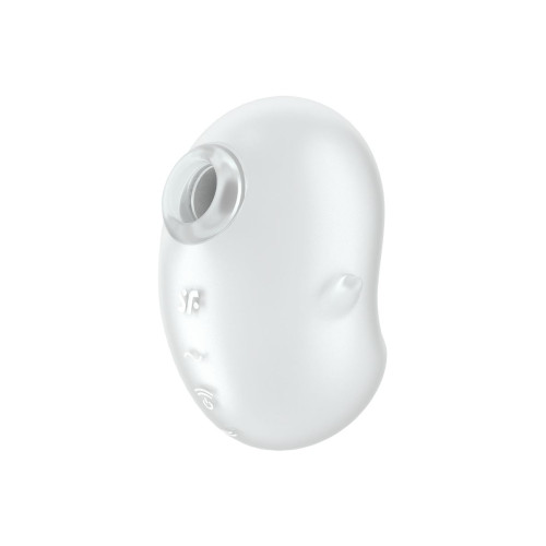 Вакуум-волновой стимулятор клитора с вибрацией Satisfyer Cutie Ghost, силикон, белый, 9,1 см