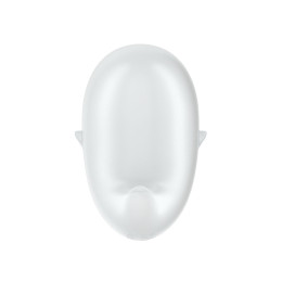 Вакуум-волновой стимулятор клитора с вибрацией Satisfyer Cutie Ghost, силикон, белый, 9,1 см
