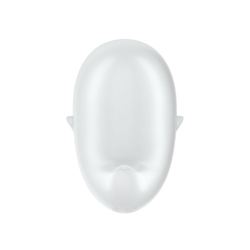 Вакуум-волновой стимулятор клитора с вибрацией Satisfyer Cutie Ghost, силикон, белый, 9,1 см