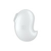 Вакуум-волновой стимулятор клитора с вибрацией Satisfyer Cutie Ghost, силикон, белый, 9,1 см