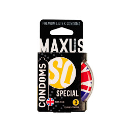 Презервативы Maxus Special, точечные, латекс, ребристые, пластиковый кейс, 3 шт.