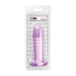 Насадка на пенис рельефная TOYFA Basic, TPE, фиолетовый, 12 см
