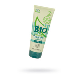 Интимный гель-лубрикант HOT Bio 2 in 1 на водной основе, массажный гель 2в1, 200 мл