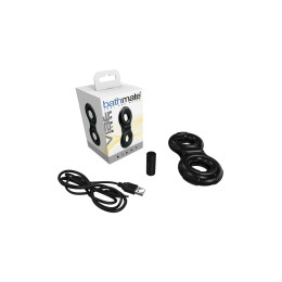 Виброкольцо на пенис Bathmate Eight, elastomex, черное, Ø4-5 см