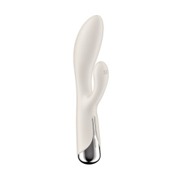 Вибратор-кролик с ротацией Satisfyer Spinning Rabbit 1, силикон, бежевый, 20,5 см