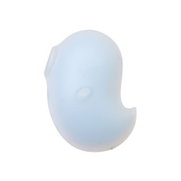 Вакуум-волновой стимулятор клитора с вибрацией Satisfyer Cutie Ghost, силикон, голубой, 9,1 см