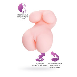Мастурбатор реалистичный Juicy Pussy by TOYFA Babycakes, TPE, телесный, 14,5 см