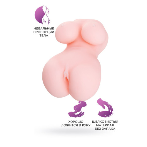 Мастурбатор реалистичный Juicy Pussy by TOYFA Babycakes, TPE, телесный, 14,5 см