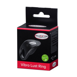Эрекционное виброкольцо MALESATION Vibro Lust Ring, силикон, черный, 3,5 см